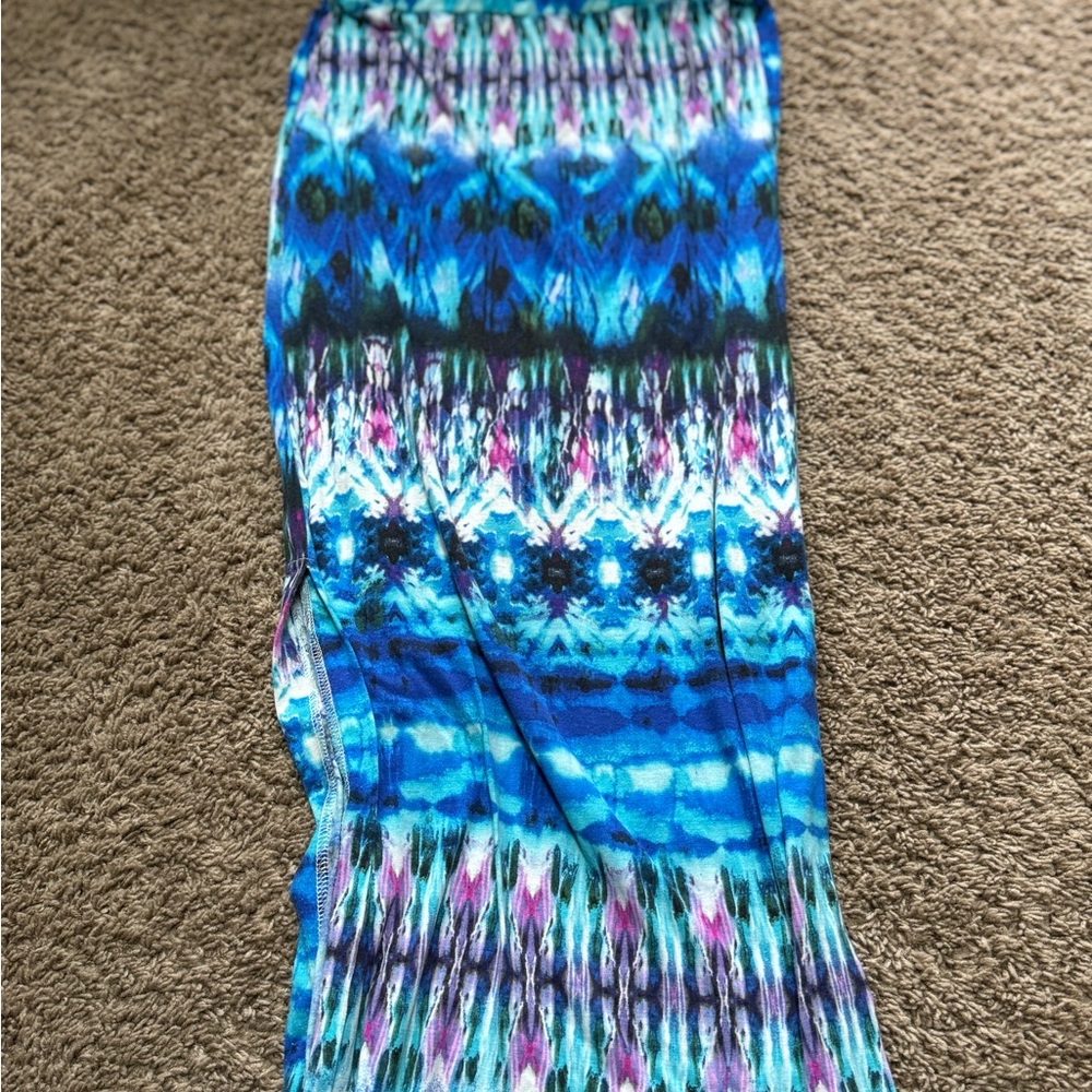 Lily Star Blue and Purple Maxi Skirt